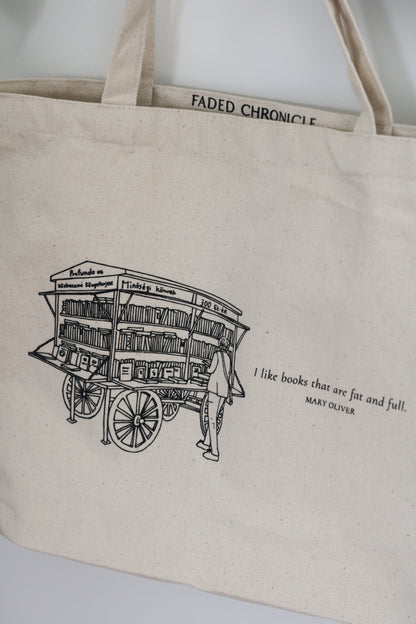 Book stall tote bag