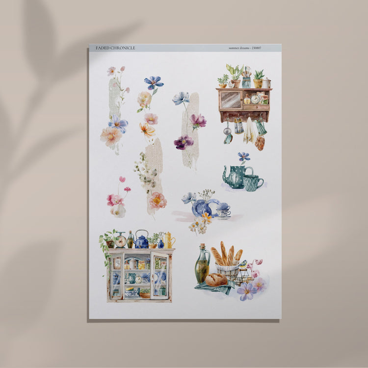 Sweet Dreams - Floral Kitchen Deco Sheet
