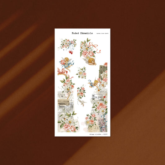 Vintage Valentines - Corner Deco Sheet (Gold Foil)