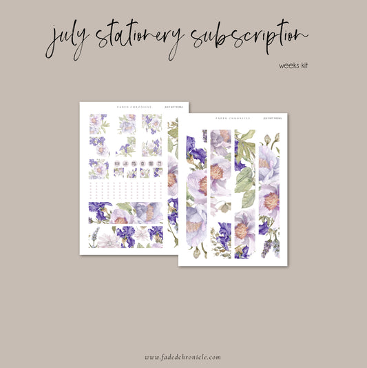 July Stationery Subscription Extras - Hobonichi Weeks Kit