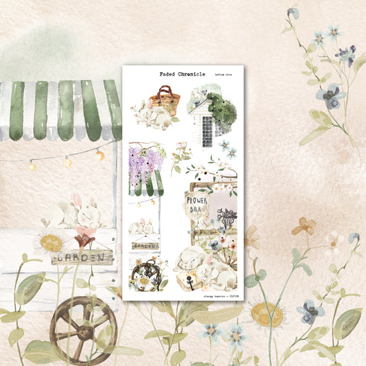 Sleepy Bunnies - Deco Corner Sheet (Gold Foil)
