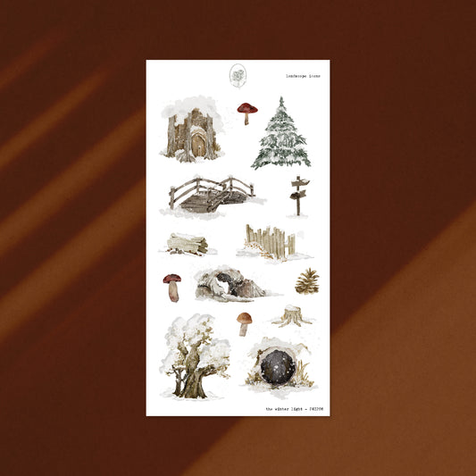 The Winter Light - Landscape Icons (Gold Foil)