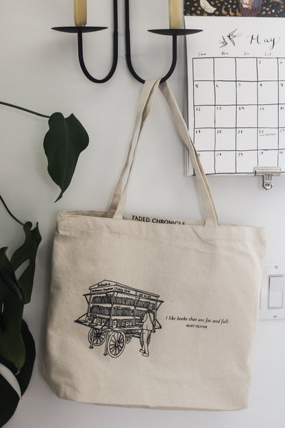 Book stall tote bag