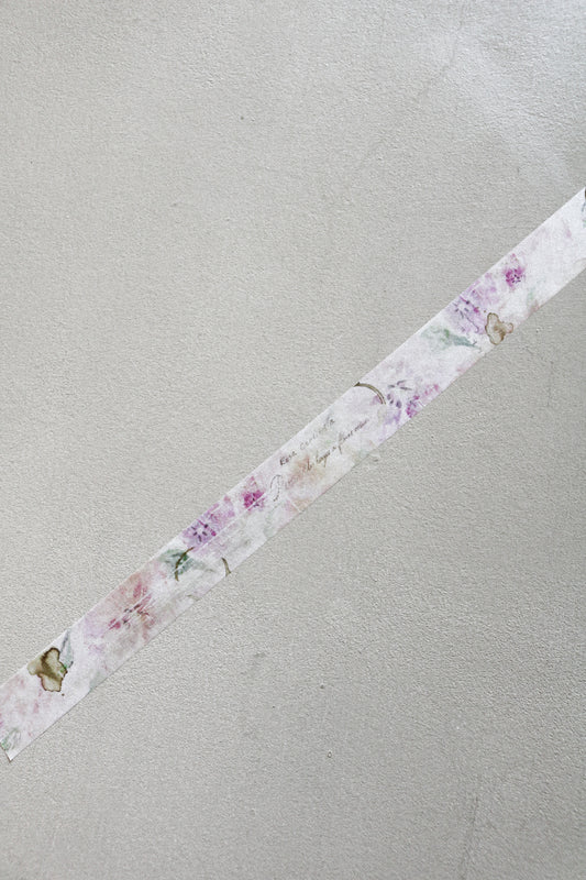 painted pink flowers washi tape 15mm