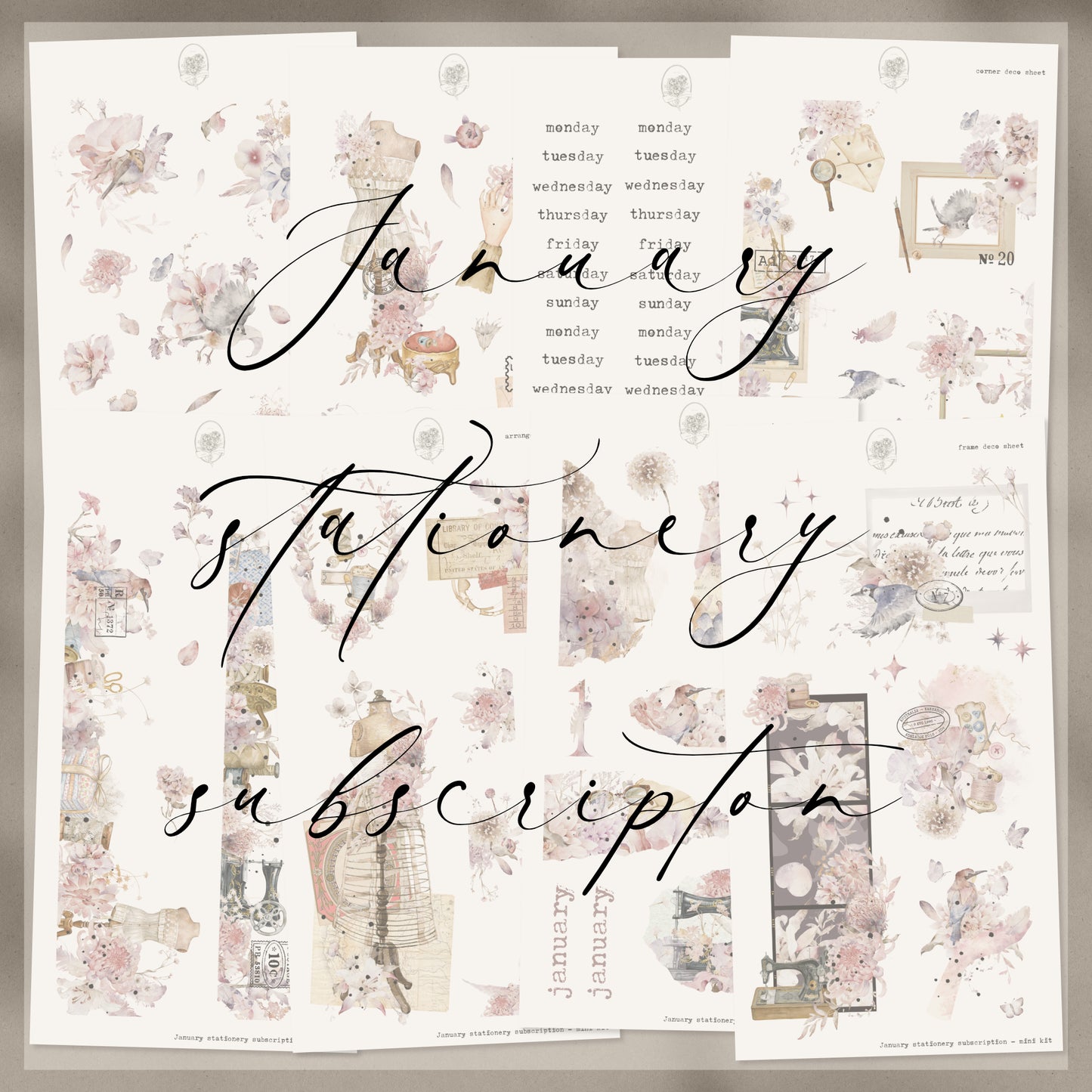 January Stationery Kit Extra - Mini Kit