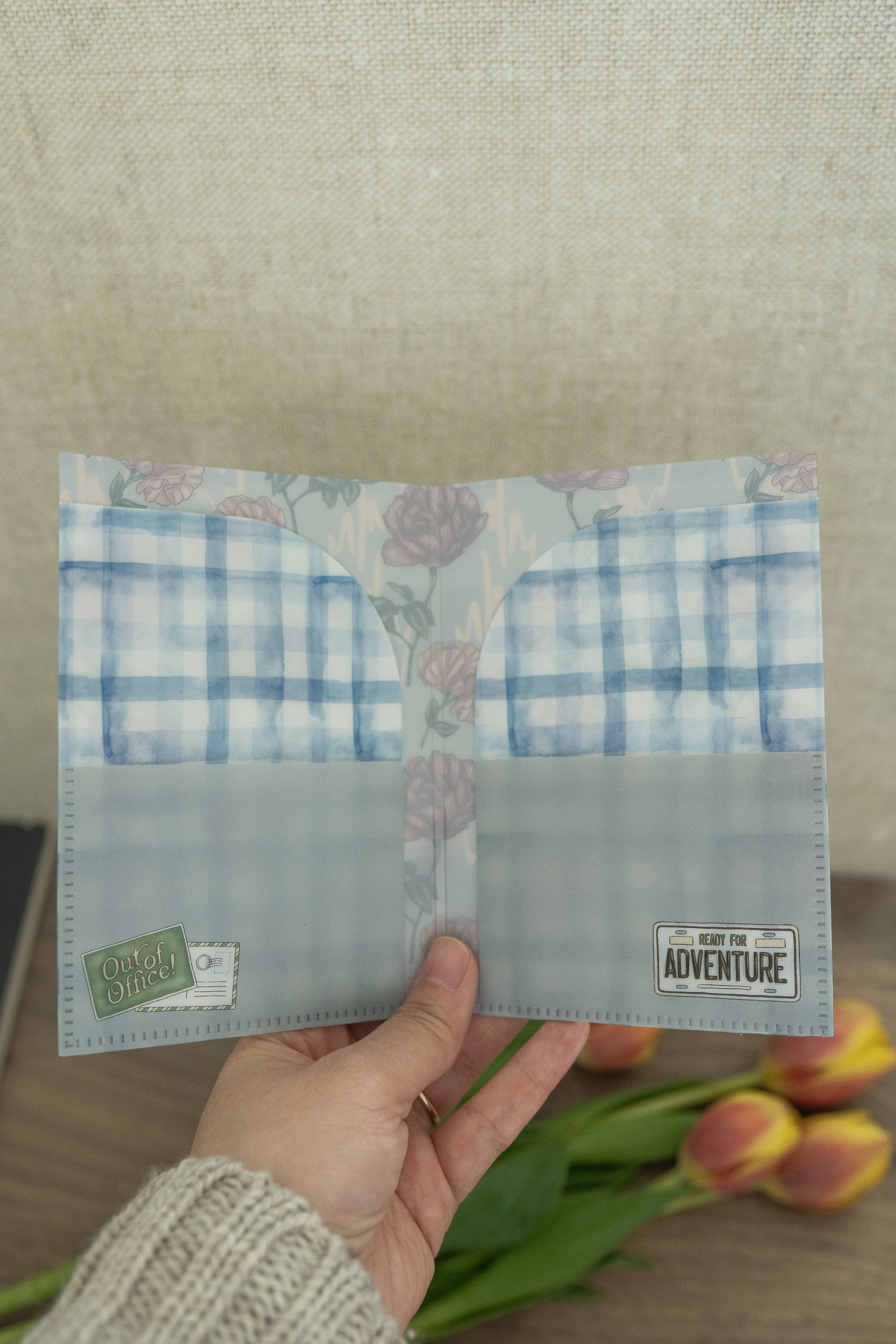 Hand-drawn Flower File Folder - A6 Size