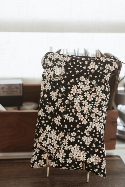Late night cherry blossom planner pouch