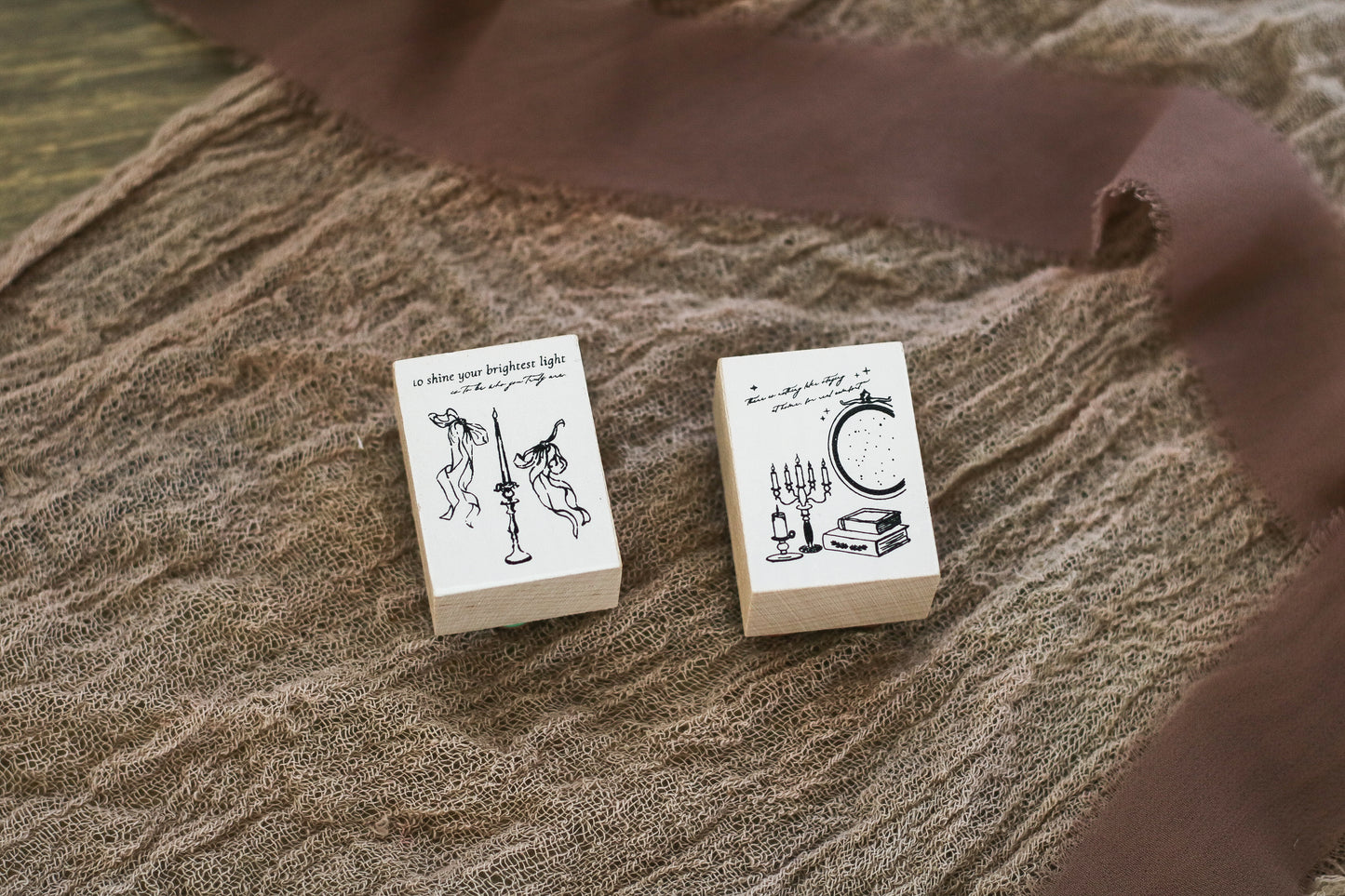 To shine your brightest light Candle rubber stamp