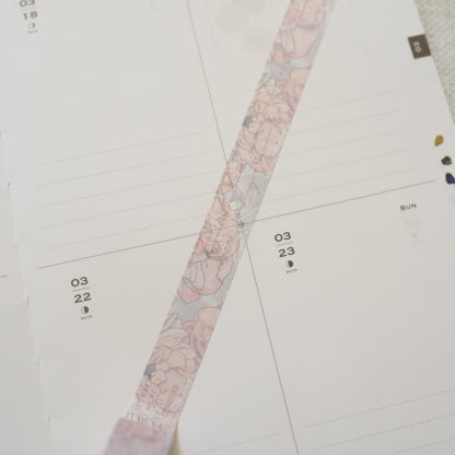 Tiny joy - romantic flowers washi tape 15mm