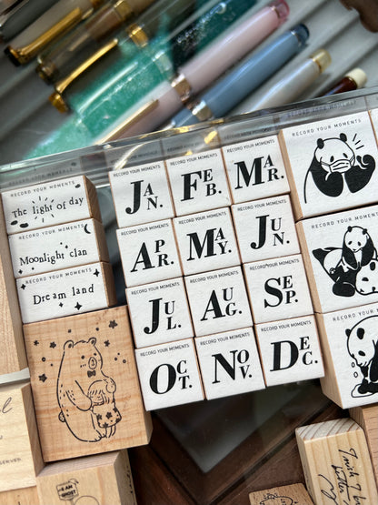 [7ULY] Monthly Wood Stamp Set