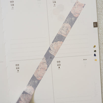 Tiny joy - elegant flowers washi tape 15mm