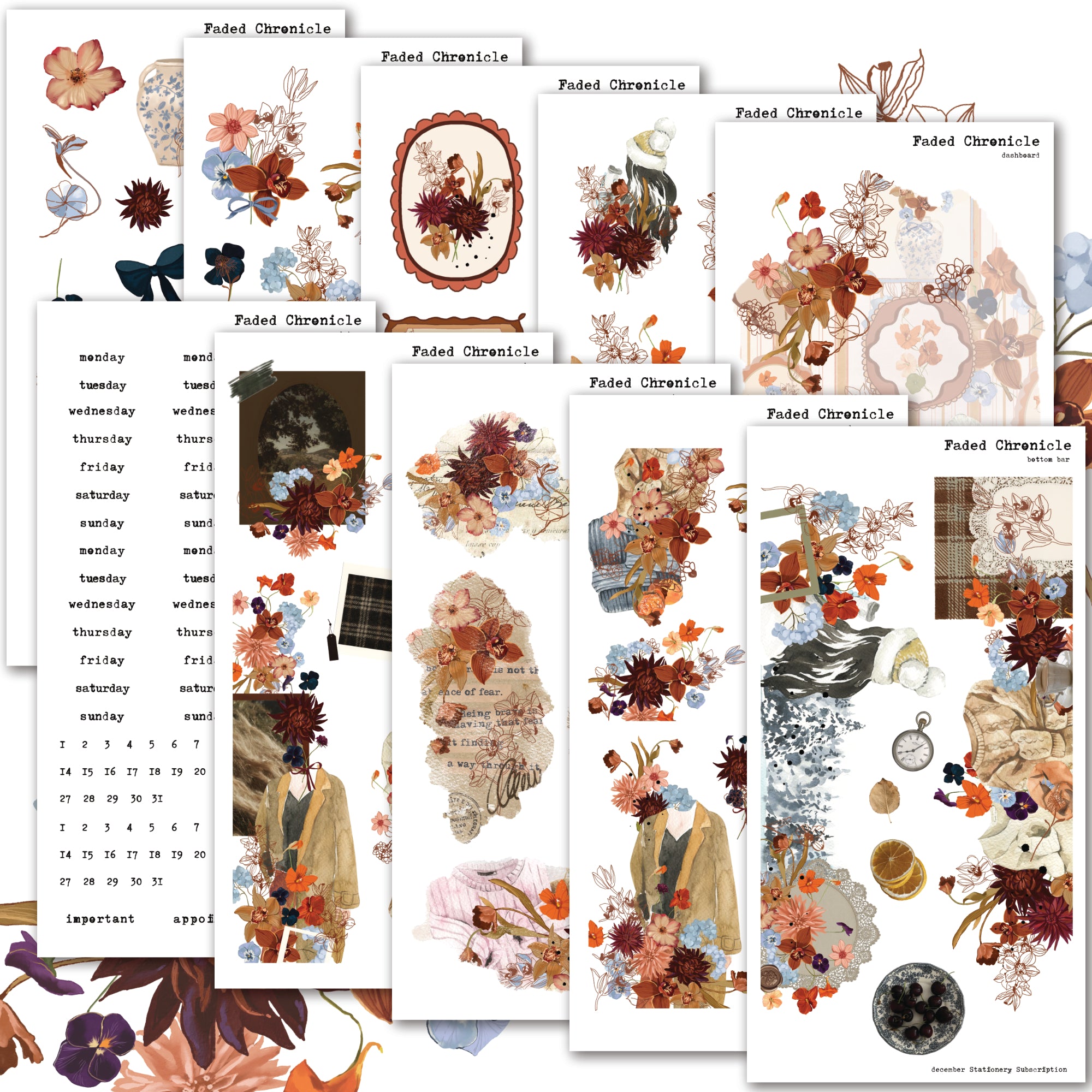 2025 December Stationery Kit Extra - Hobo weeks Kit