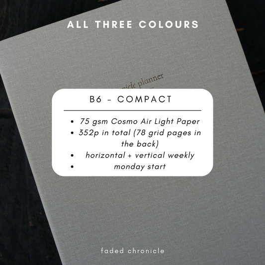 PRE-ORDER | 2026 B6 COMPACT | ALL THREE COLOURS