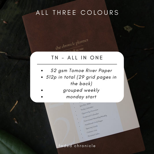 PRE-ORDER | 2026 TN ALL IN ONE | ALL THREE COLOURS