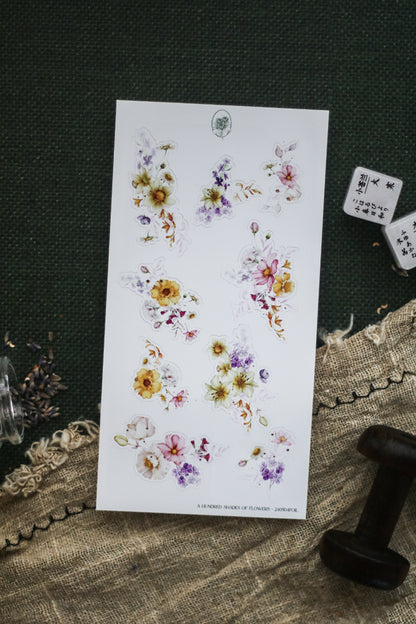 A Hundred Shades Of Flowers - Large Flower Icons (Rose Gold Foil)