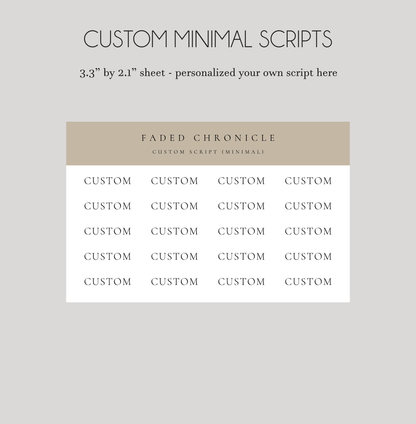 Customized Minimal Scripts Sticker