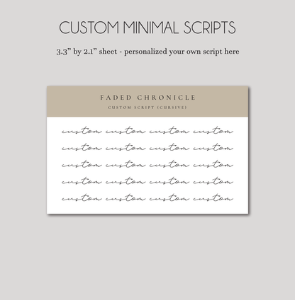 Customized Minimal Scripts Sticker