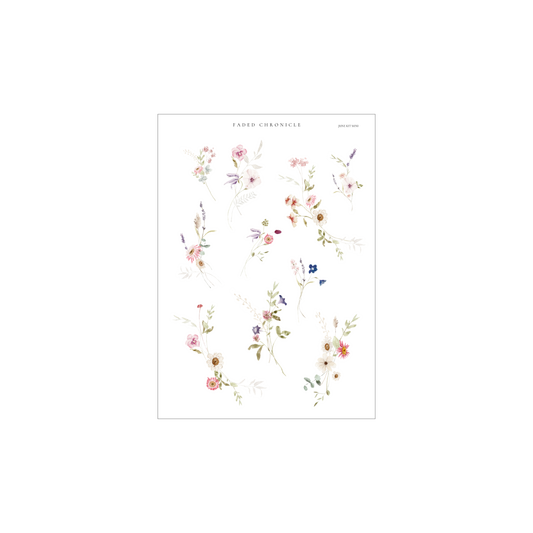 June Stationery Kit Extra - Large Flowy Floral Sheet