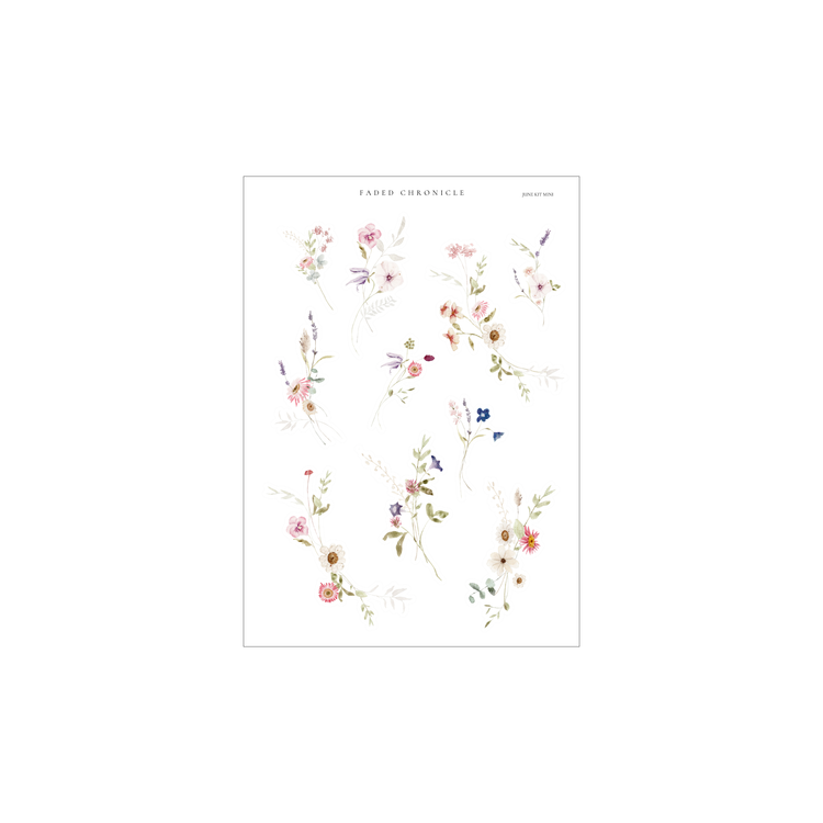 June Stationery Kit Extra - Large Flowy Floral Sheet