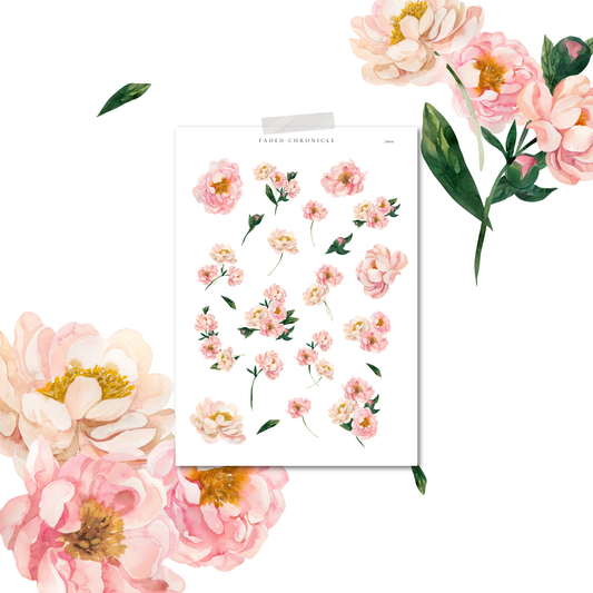 The Sound Of A Summer Garden - Soft Pink Small Icon Deco Sheet