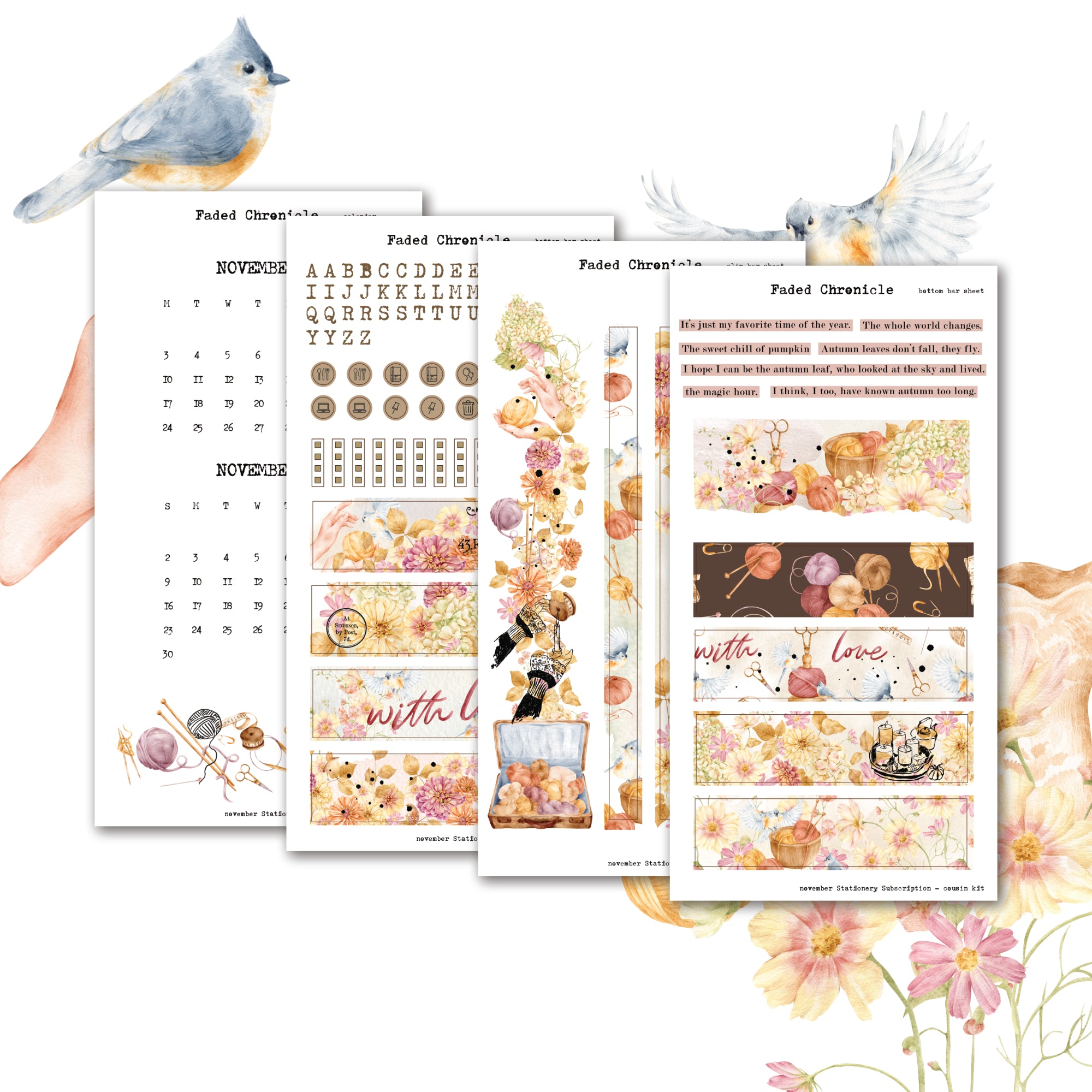 2025 November Stationery Kit Extra - Hobo weeks Kit