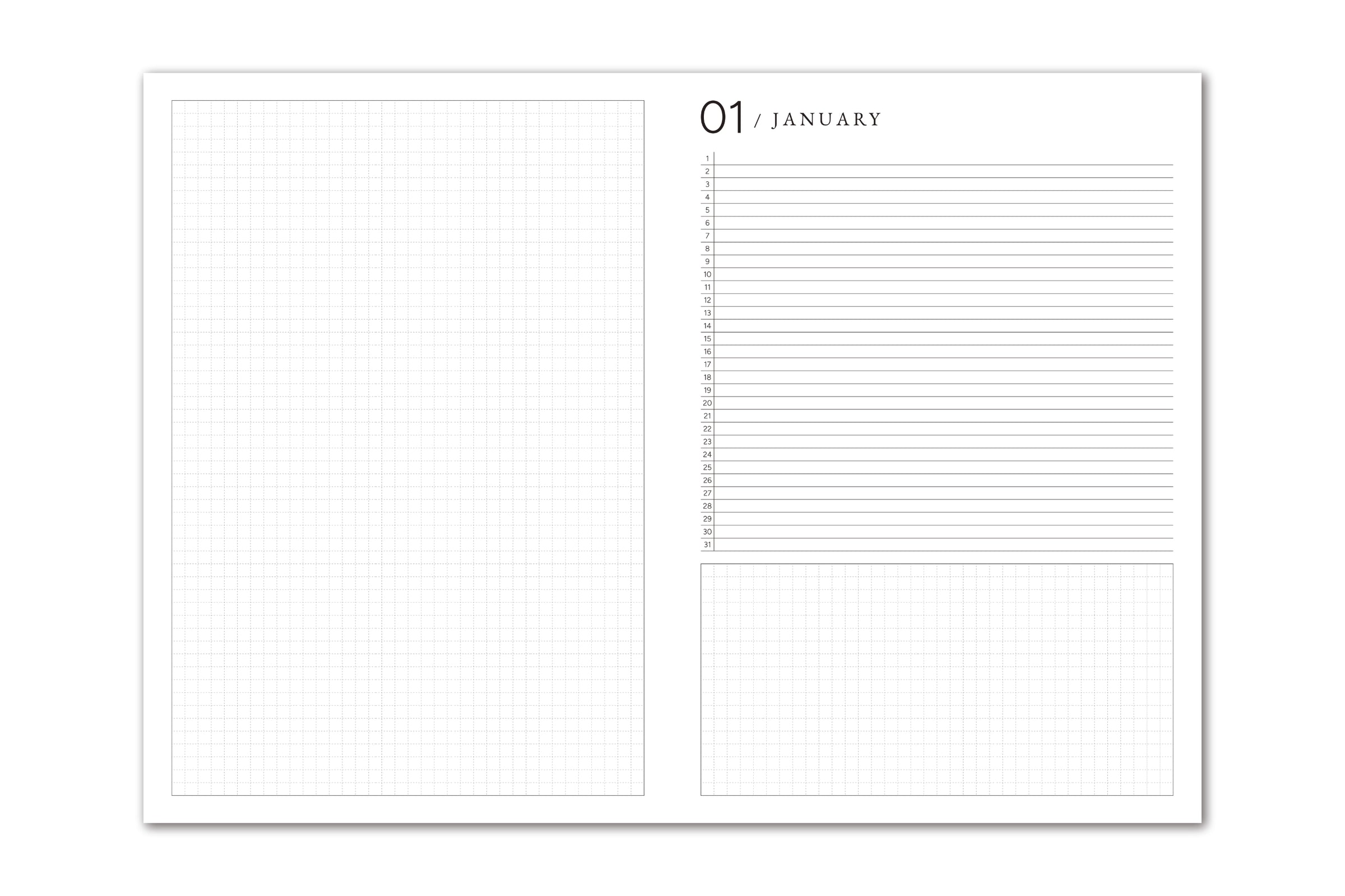 Faded Chronicle 2027 Chronicle Planner - A5 Monthly Overview