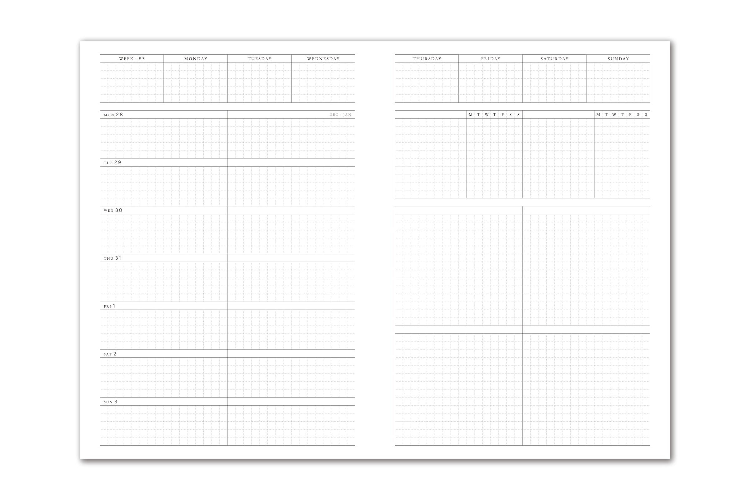 Faded Chronicle 2027 Chronicle Planner - A5 Horizontal Weekly
