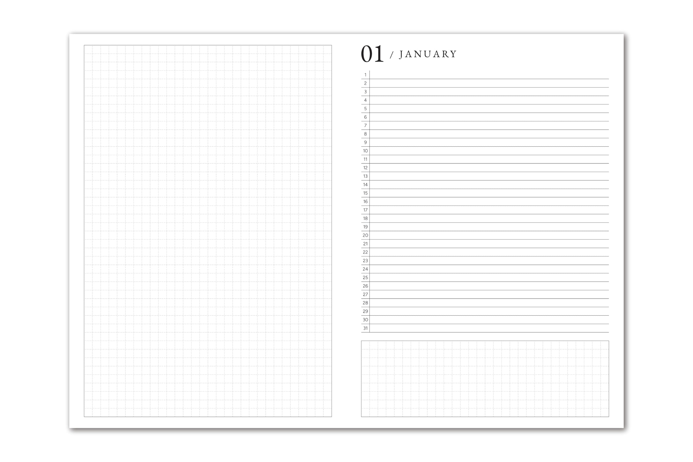 Faded Chronicle 2027 Chronicle Planner - B6 Compact Monthly Overview