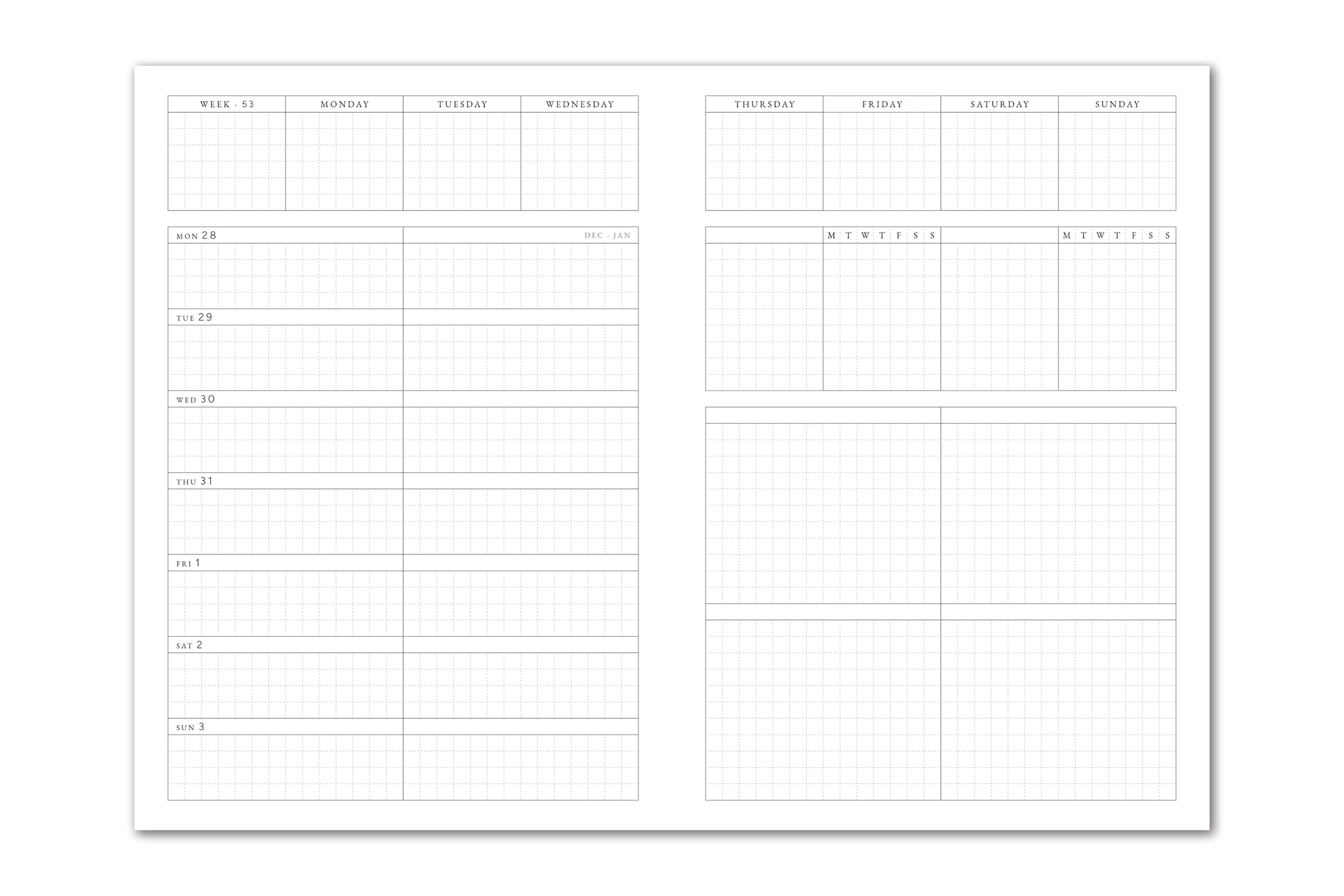 Faded Chronicle 2027 Chronicle Planner - B6 Compact Horizontal Weekly