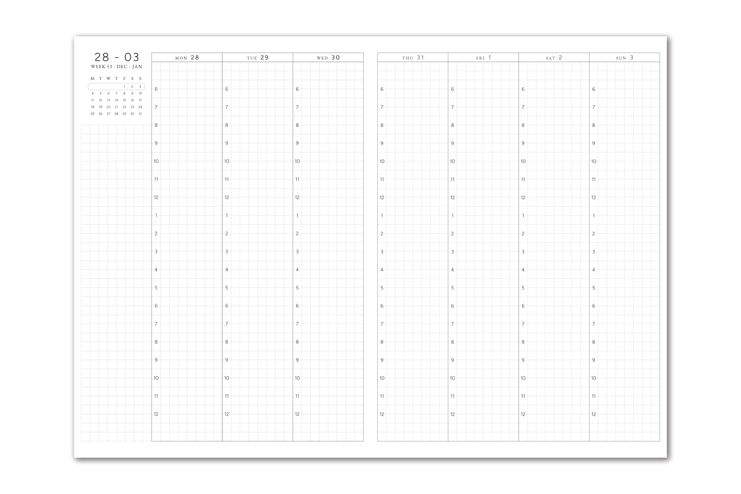 Faded Chronicle 2027 Chronicle Planner - B6 Compact Vertical Weekly