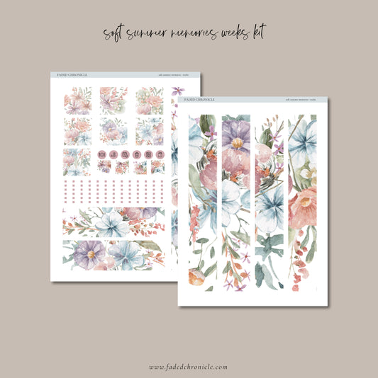 Soft Summer Memories - Hobonichi Weeks Kit