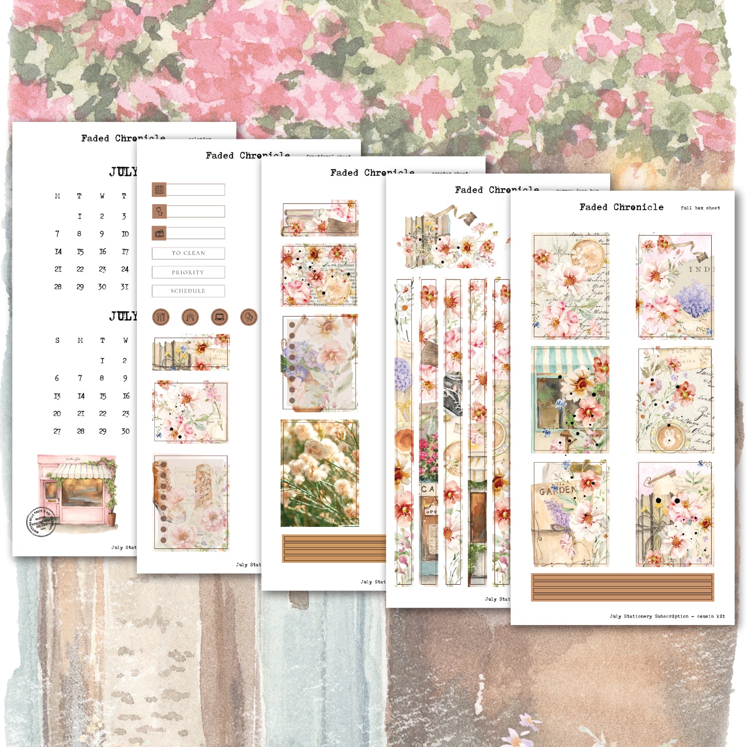 2025 July Stationery Kit Extra - Hobo Cousin Kit