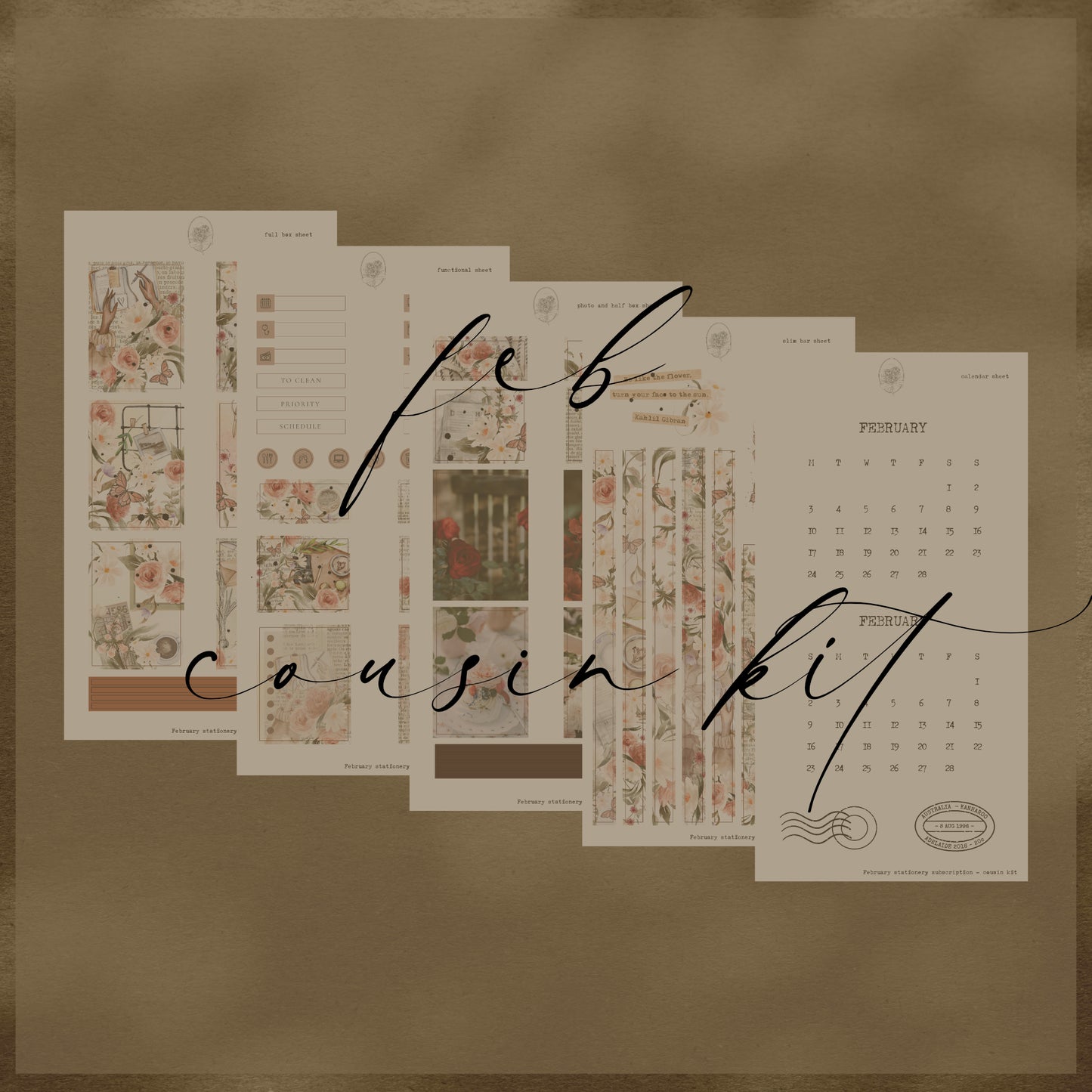 February Stationery Kit Extra - Full Kit