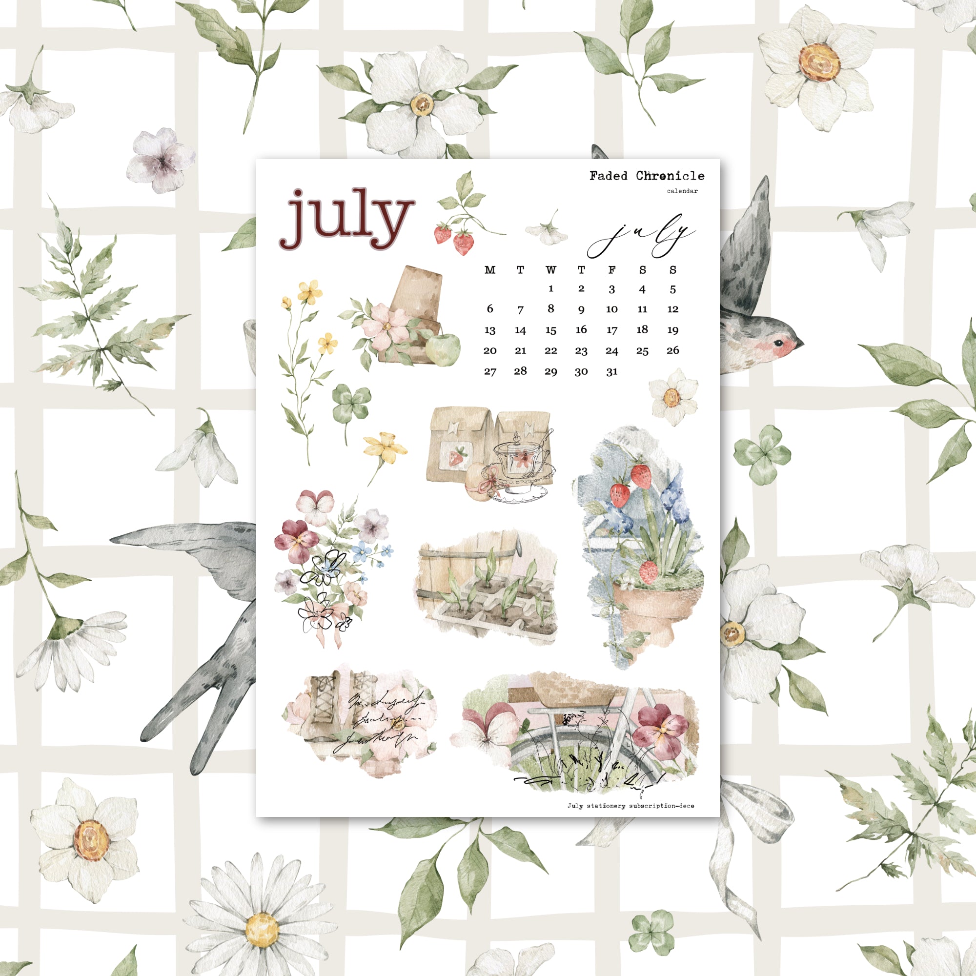 2026 July Kit Extra - Calendar