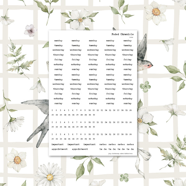 2026 July Kit Extra - Dates