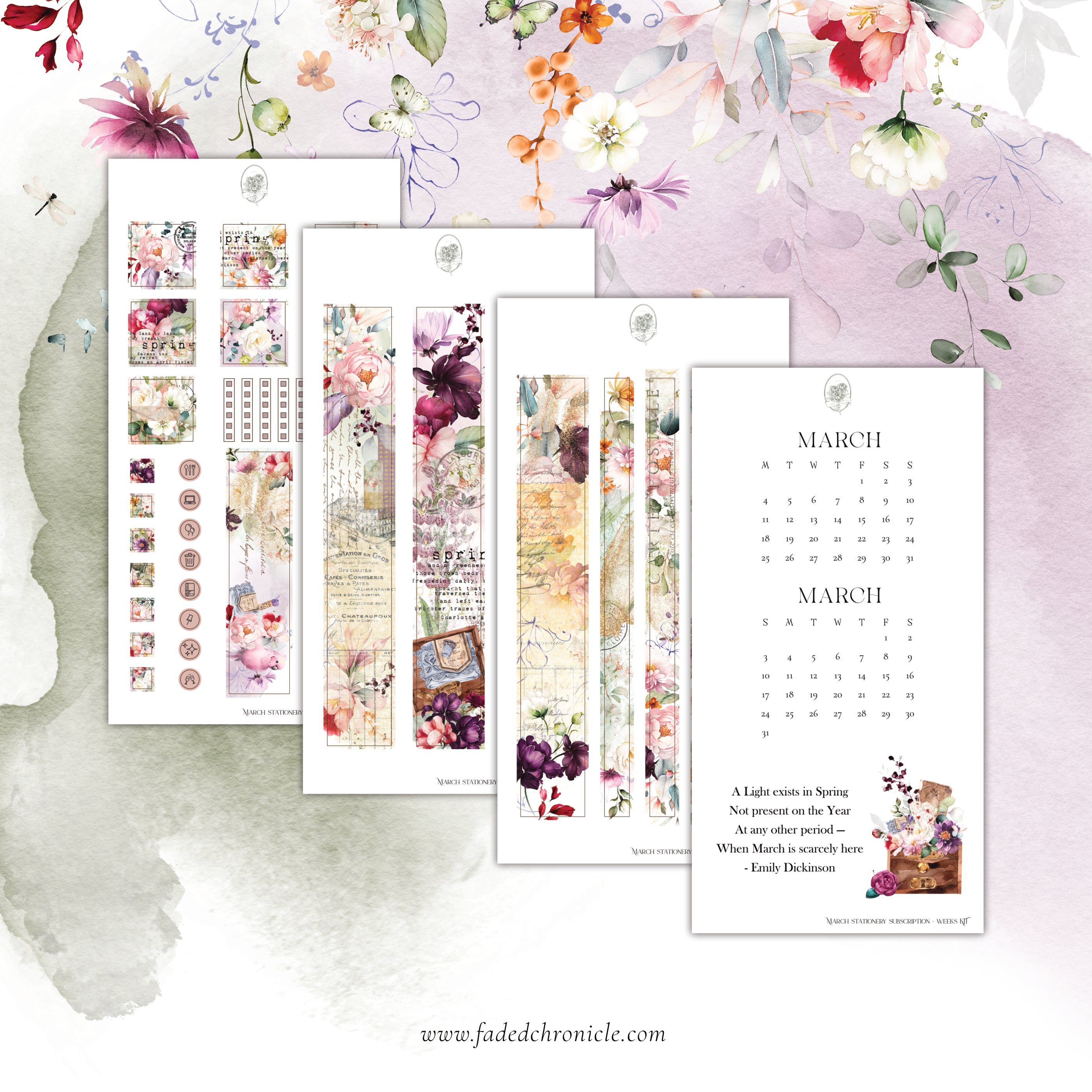 March Stationery Kit Extra - Planner Sticker Kit