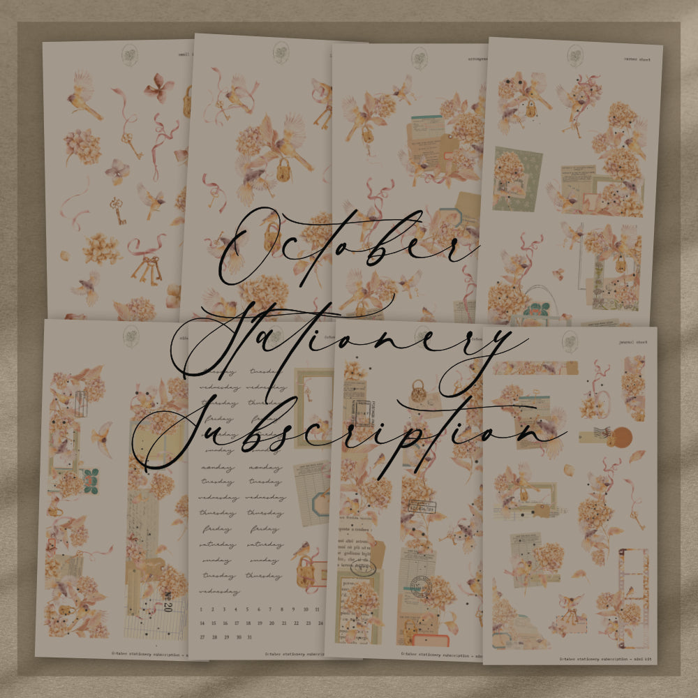 October Stationery Kit Extra - Hobonichi Cousin Kit