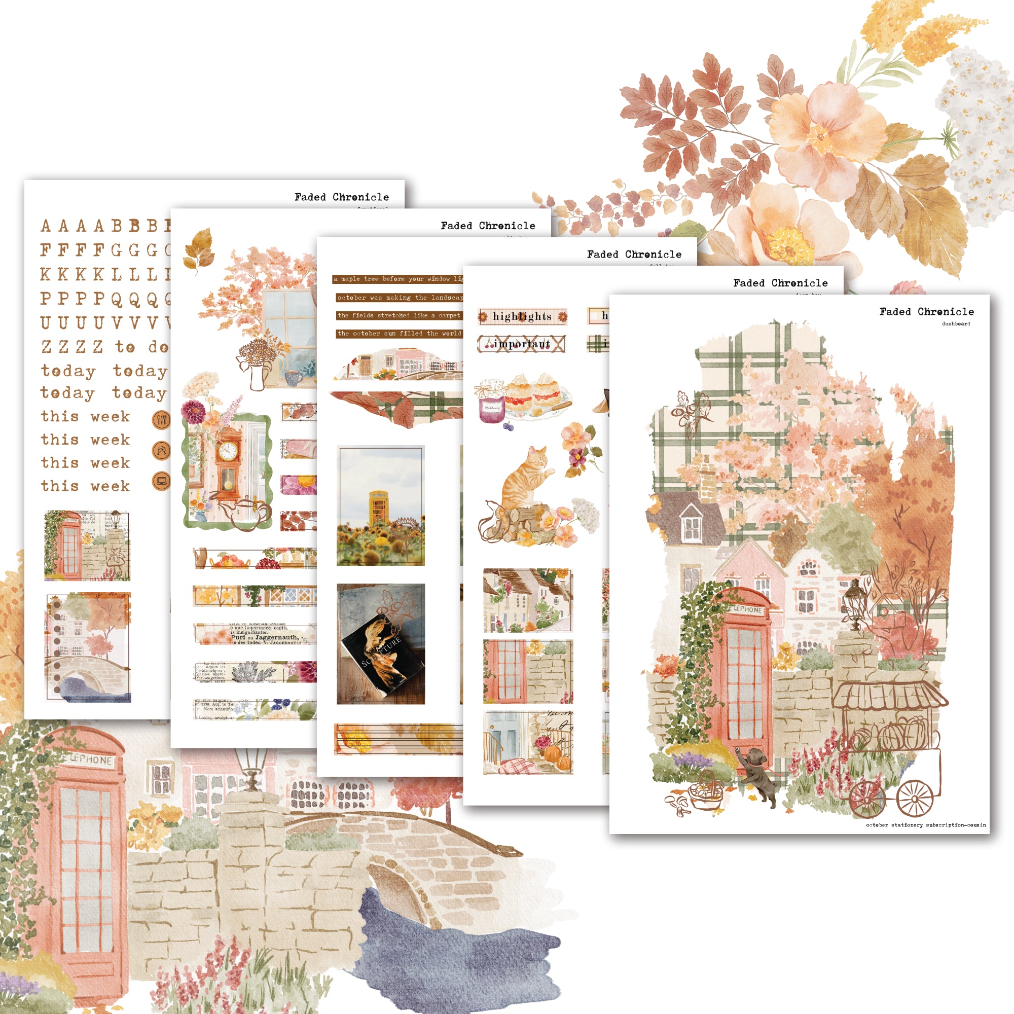 2026 October Stationery Kit Extra - Planner Stickers