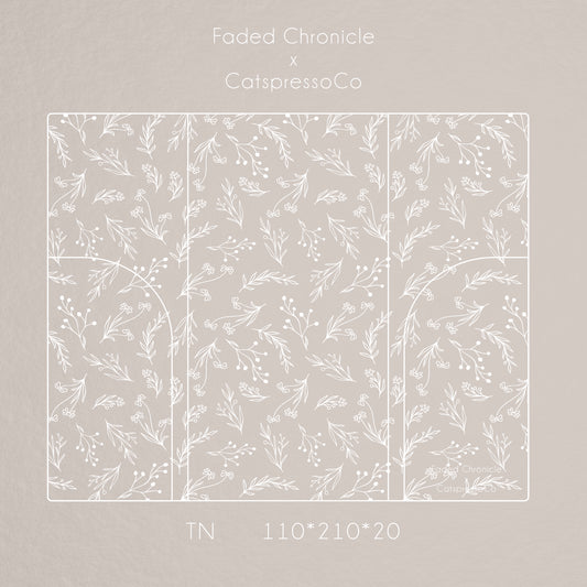 [Presale] Faded Chronicle X CatspressoCo - TN White Floral PVC Cover