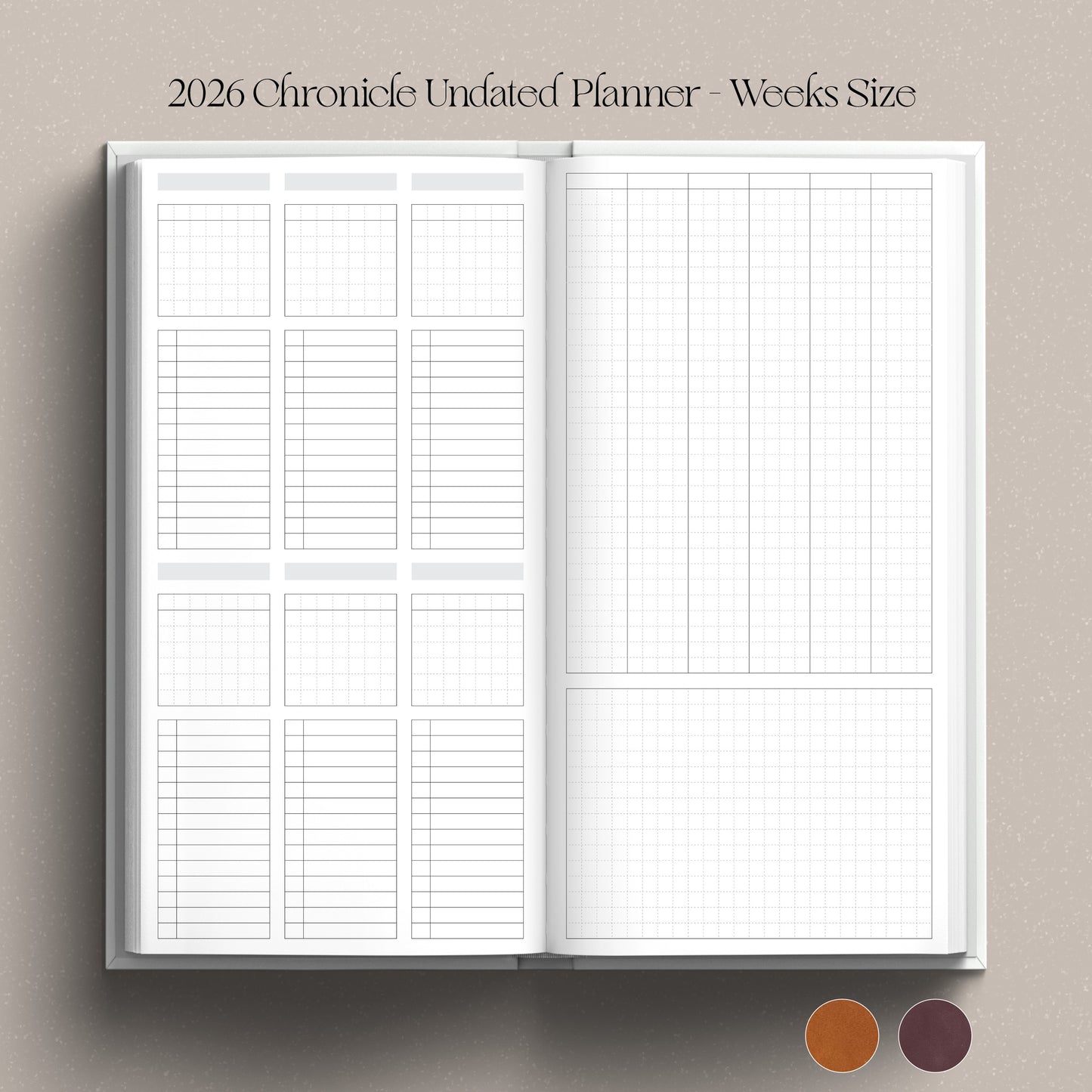 [Preorder] 2026 Chronicle Planner UNDATED - Hobonichi Weeks