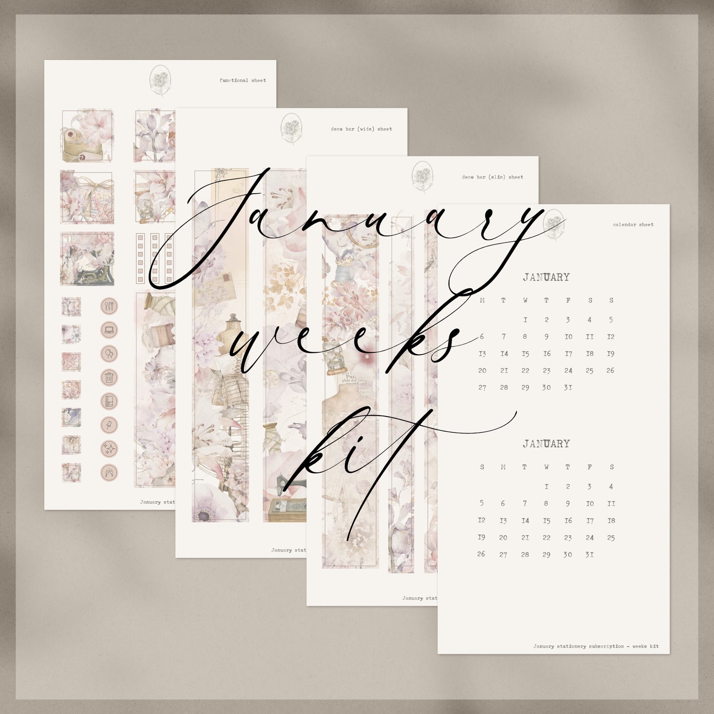 January Stationery Kit Extra - Full Kit