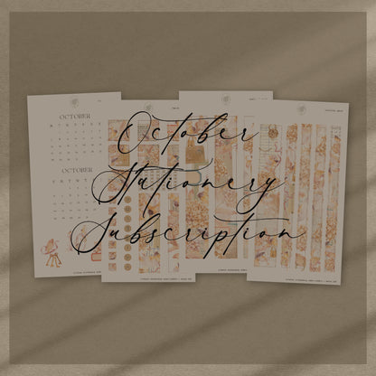 October Stationery Kit Extra - Planner Sticker Kit