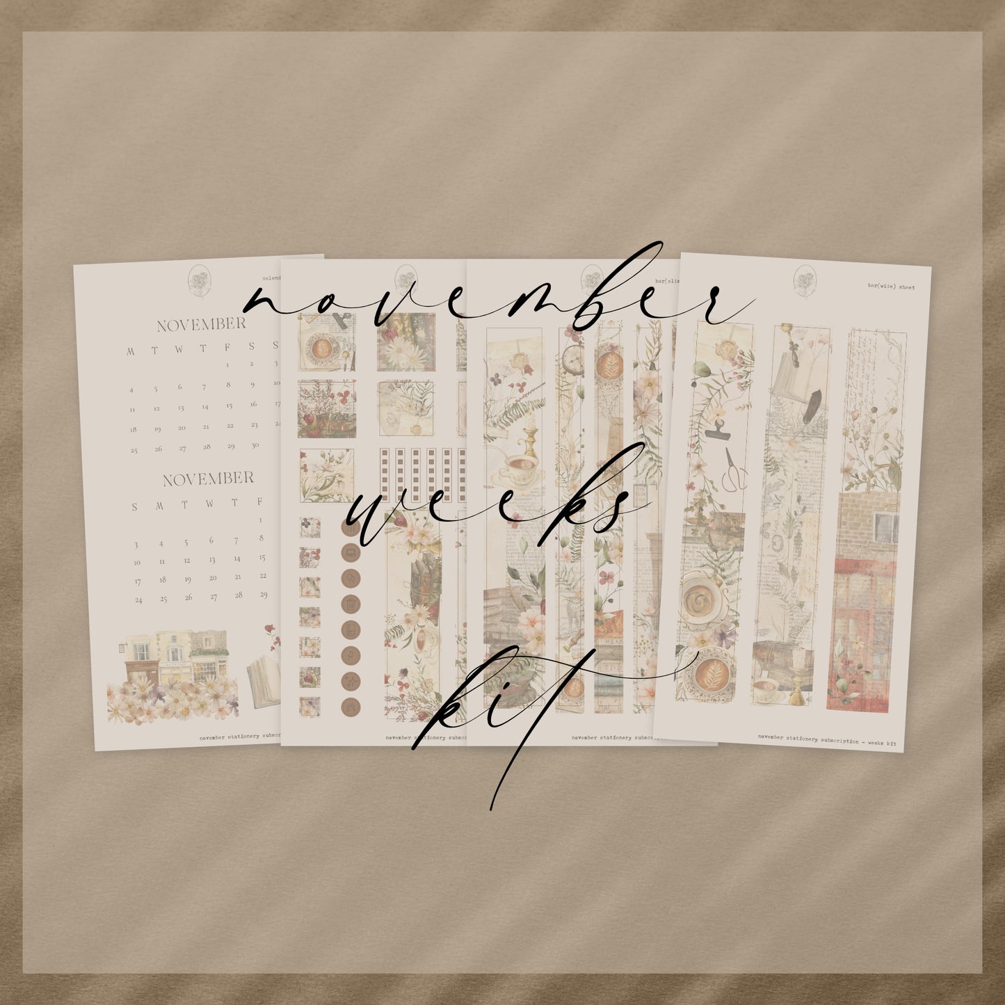 November Stationery Kit Extra - Hobonichi Weeks Kit