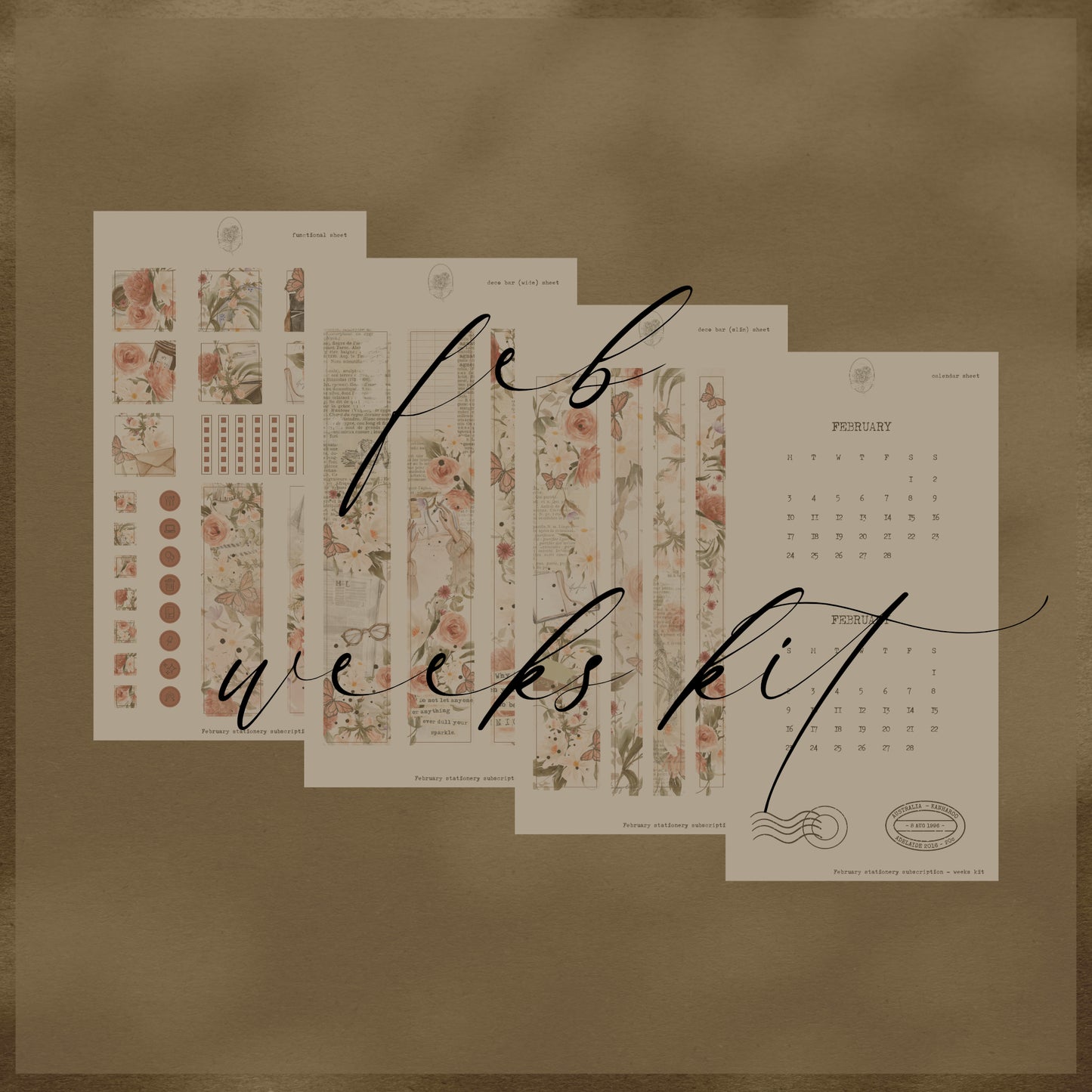 February Stationery Kit Extra - Hobonichi Weeks Kit