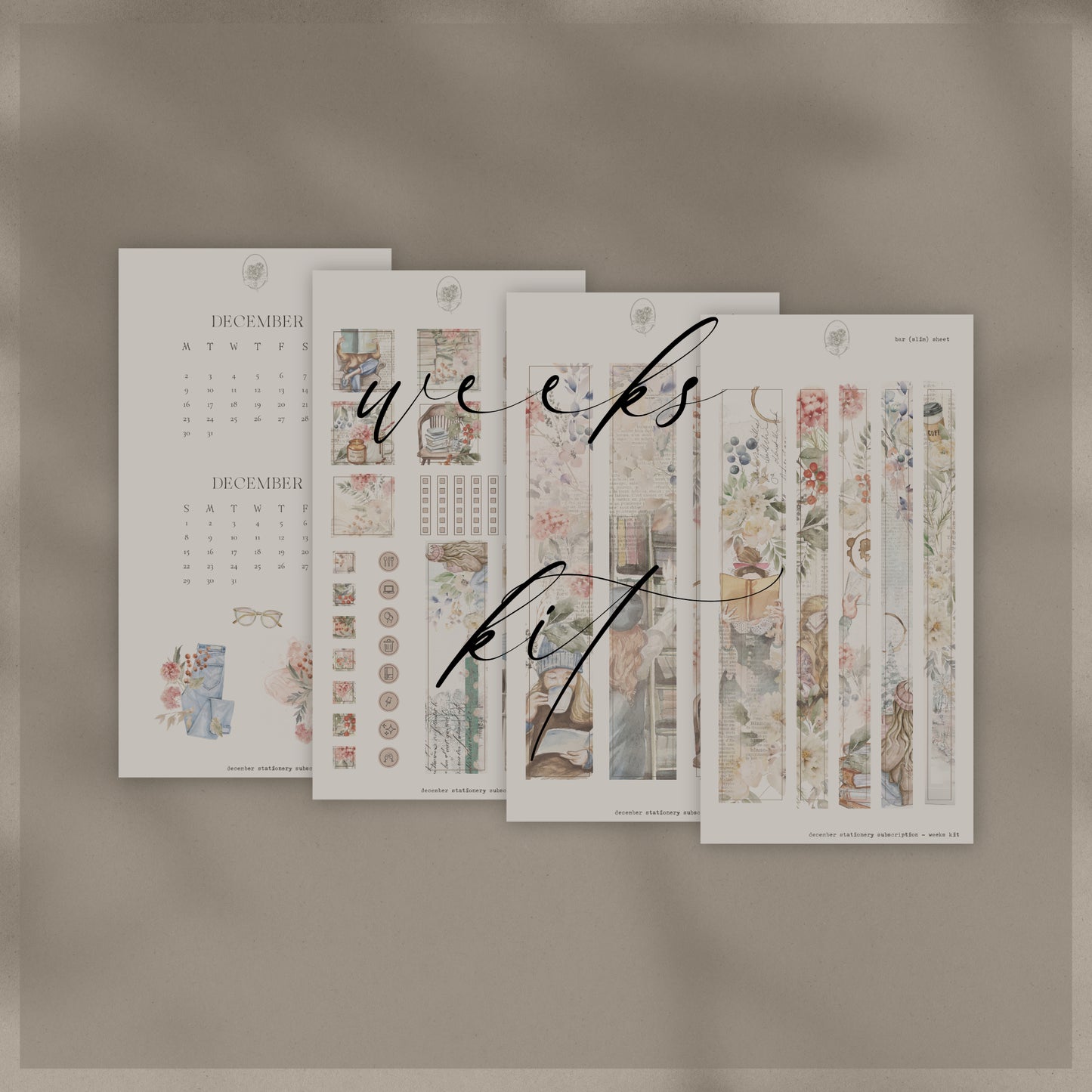 December Stationery Kit Extra - Planner Sticker Kit