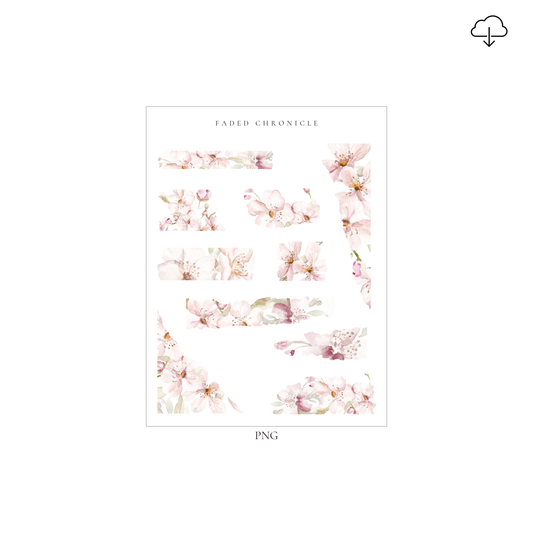 [Digital] Cherry Blossom Torn Paper