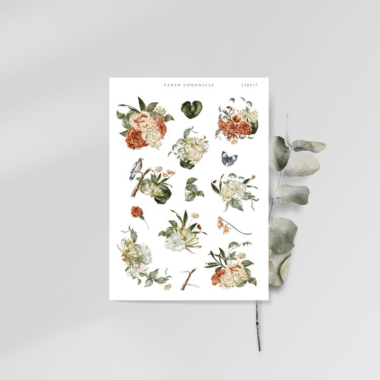 A Cup Of Dreamy Spring - Vintage flower collage