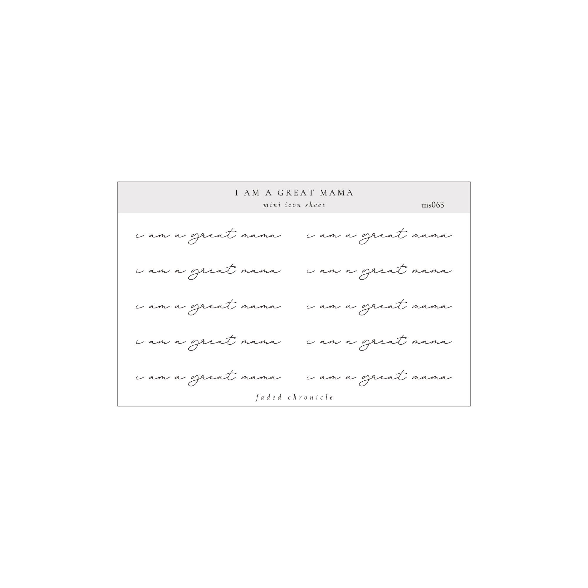 Minimal Script minimal scripts - i am a great mama