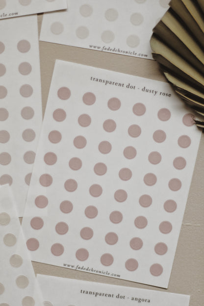 Transparent dot - dessert rose