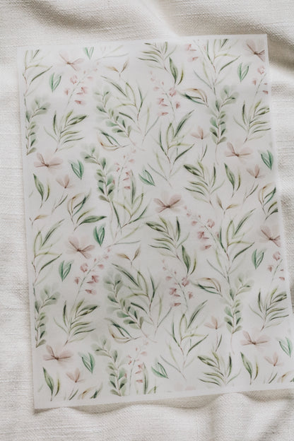 Pink flower digital pattern paper